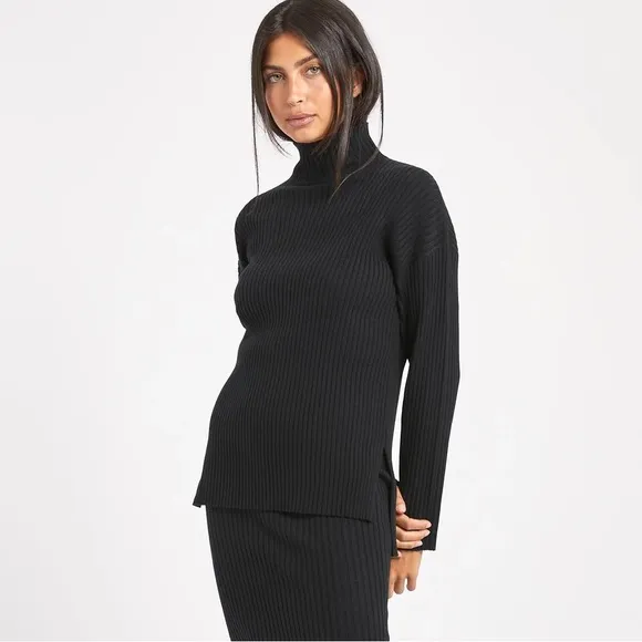 🆕 boa. Ribbed Knit High Neck Jumper