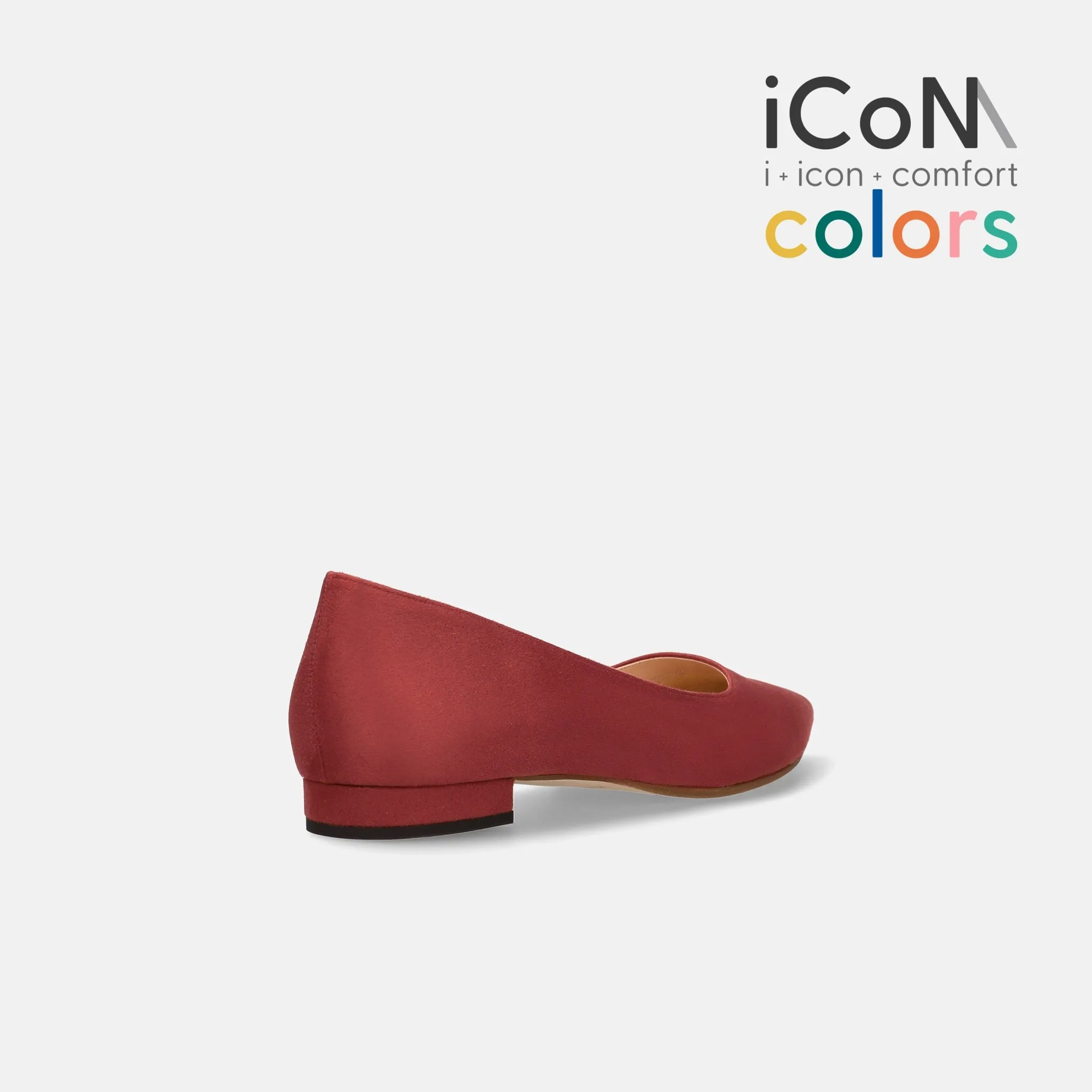 15% OFF: iCoN COLORS: Pointed Toe Suede Flat Shoes (C20142) Bordeaux S