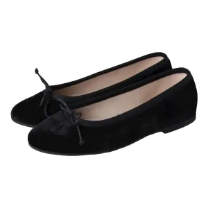 1912 - Black Velvet Flats for Girl/Teen/Women by Galluci
