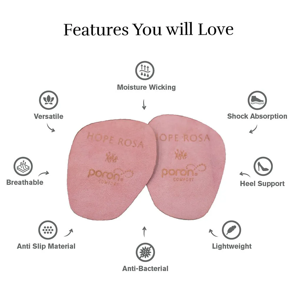 2-Pair of All Day Cushion Comfort 3/4th Insoles - Black & Light Colour