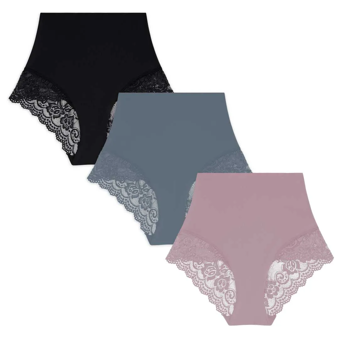 3 Pack High Waist Light Tummy Control Panties