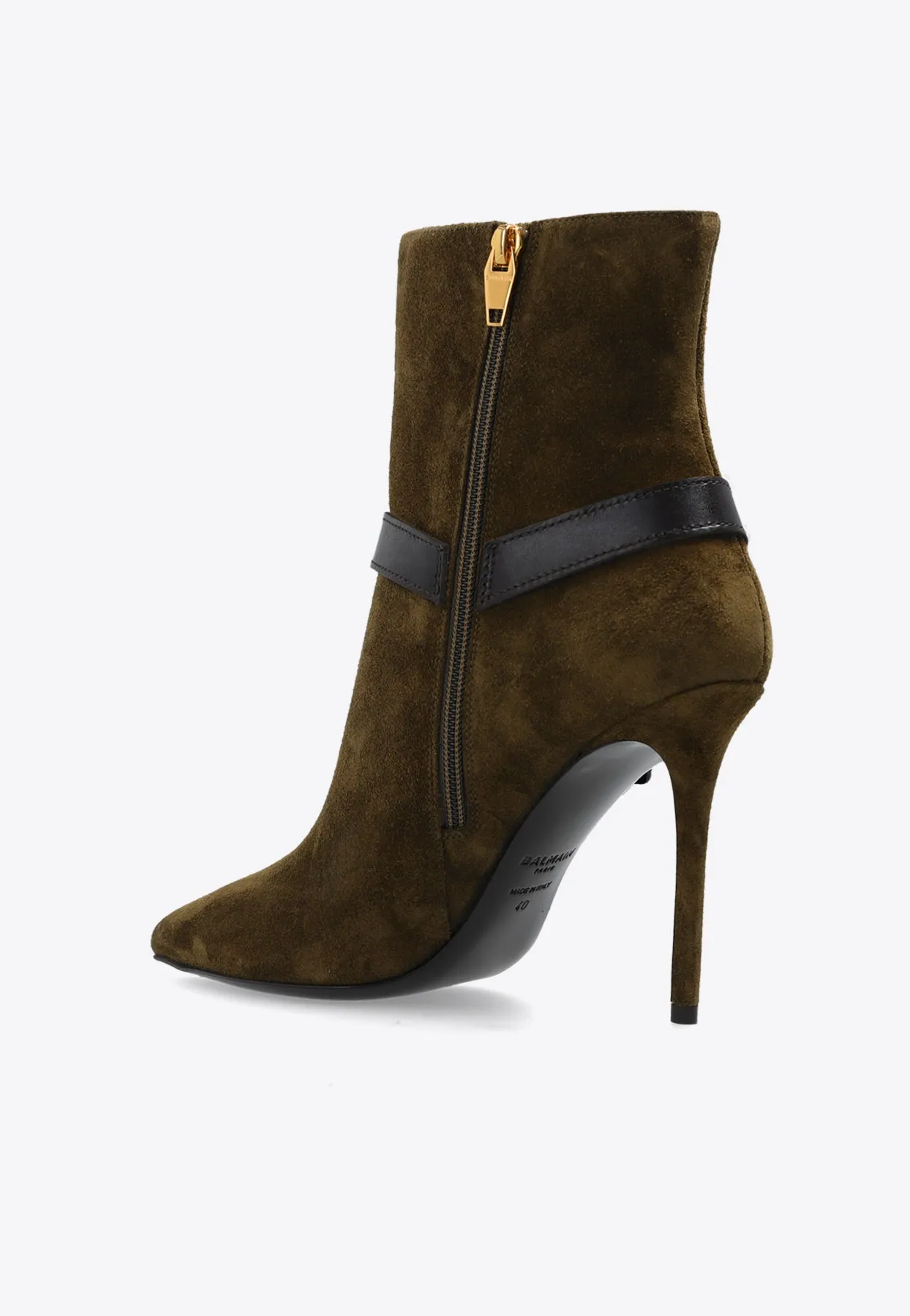 95 Signature Lion Coin Suede Ankle Boots