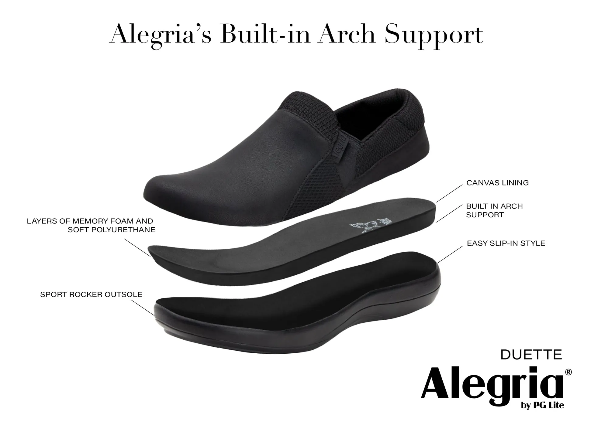 Alegria Duette Womens Comfortable Lightweight Slip On Shoes
