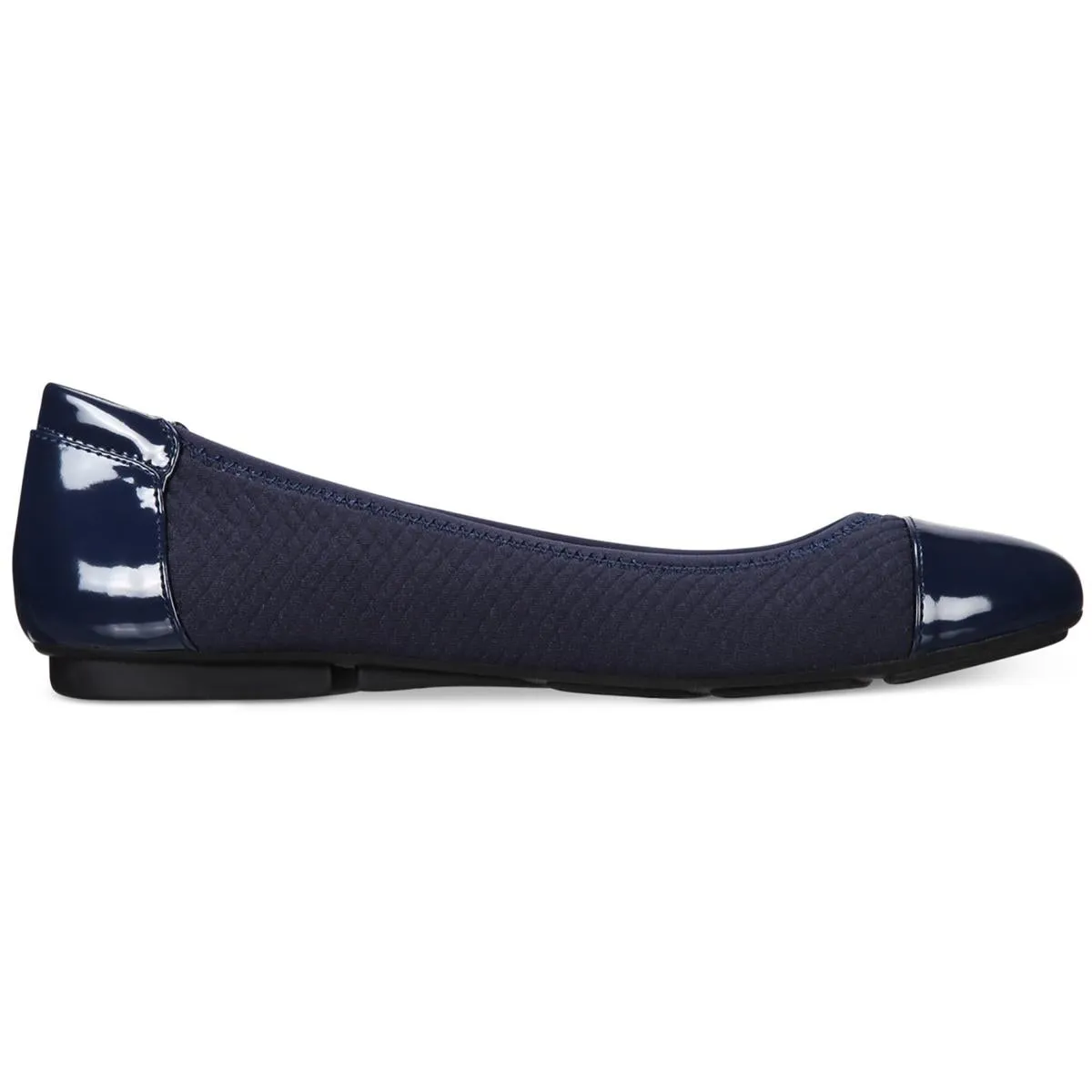 Alfani Womens Textured Round Toe Ballet Flats
