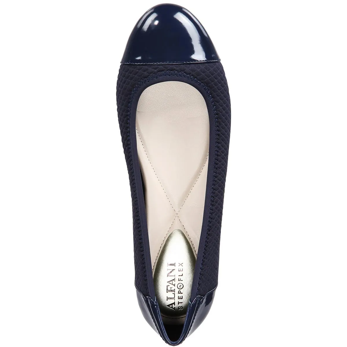 Alfani Womens Textured Round Toe Ballet Flats