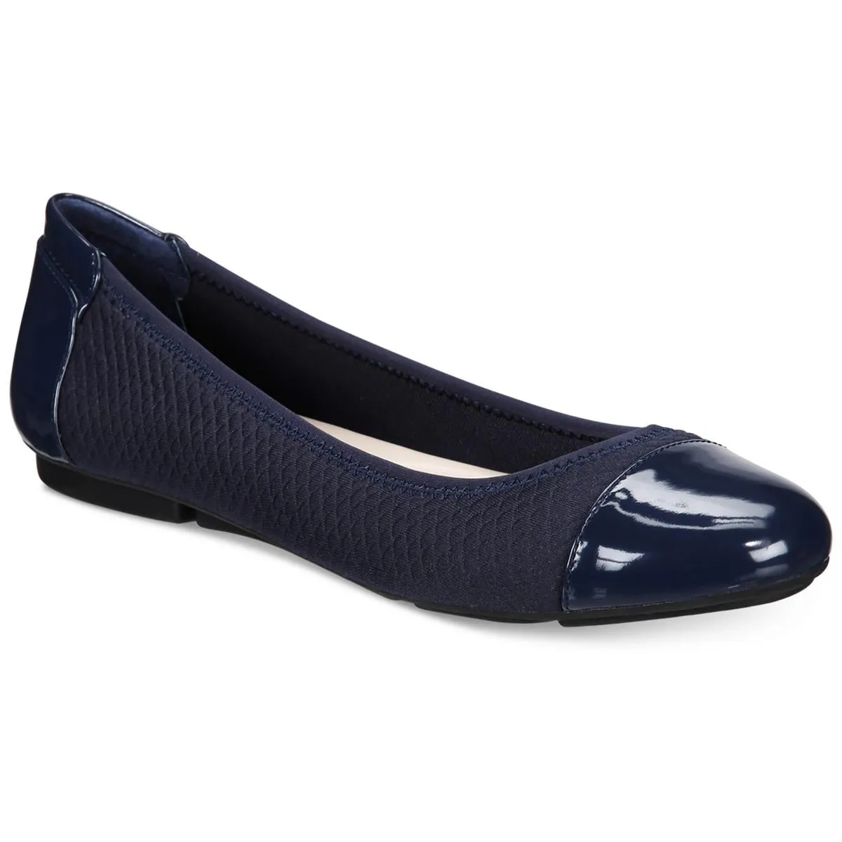 Alfani Womens Textured Round Toe Ballet Flats