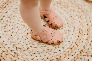 Alina Leather Children's Sandal - Blush