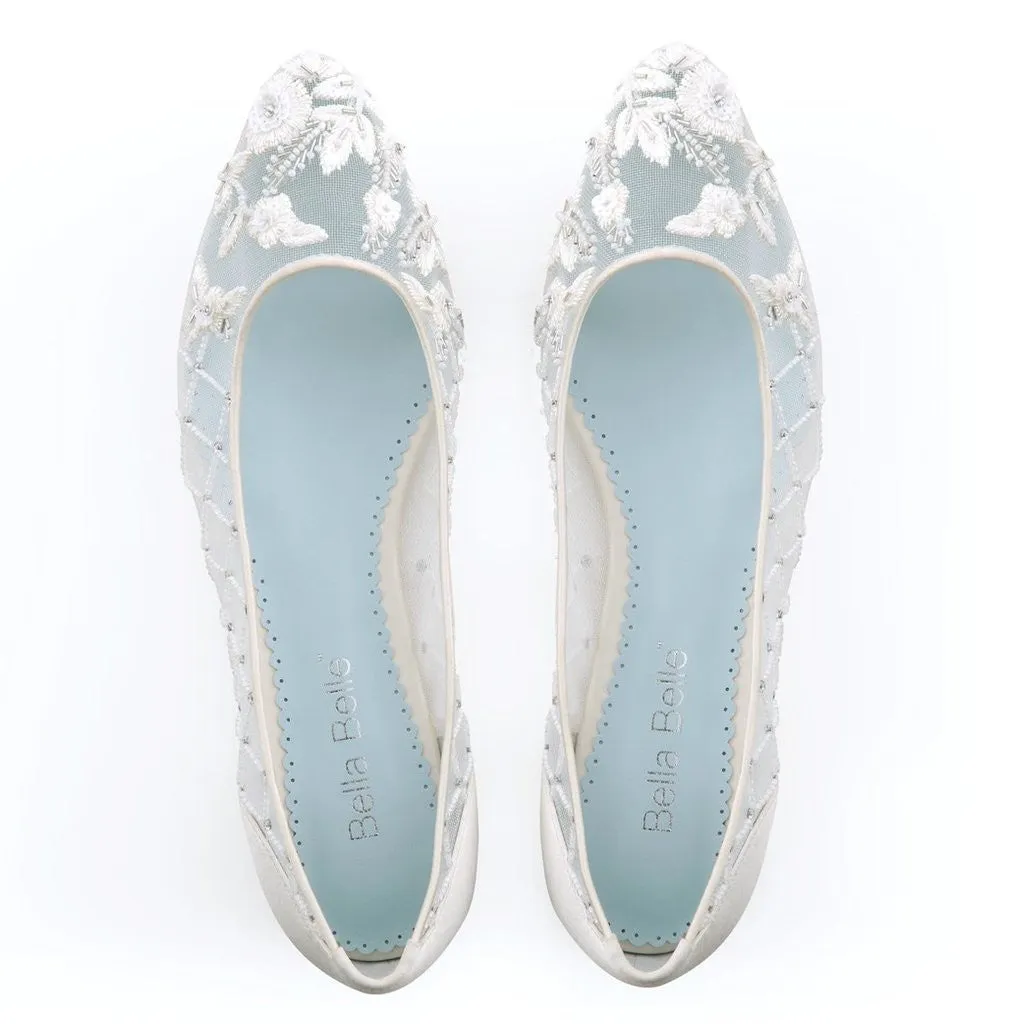 Allegra Vintage Inspired Bridal Flats - SOLD OUT