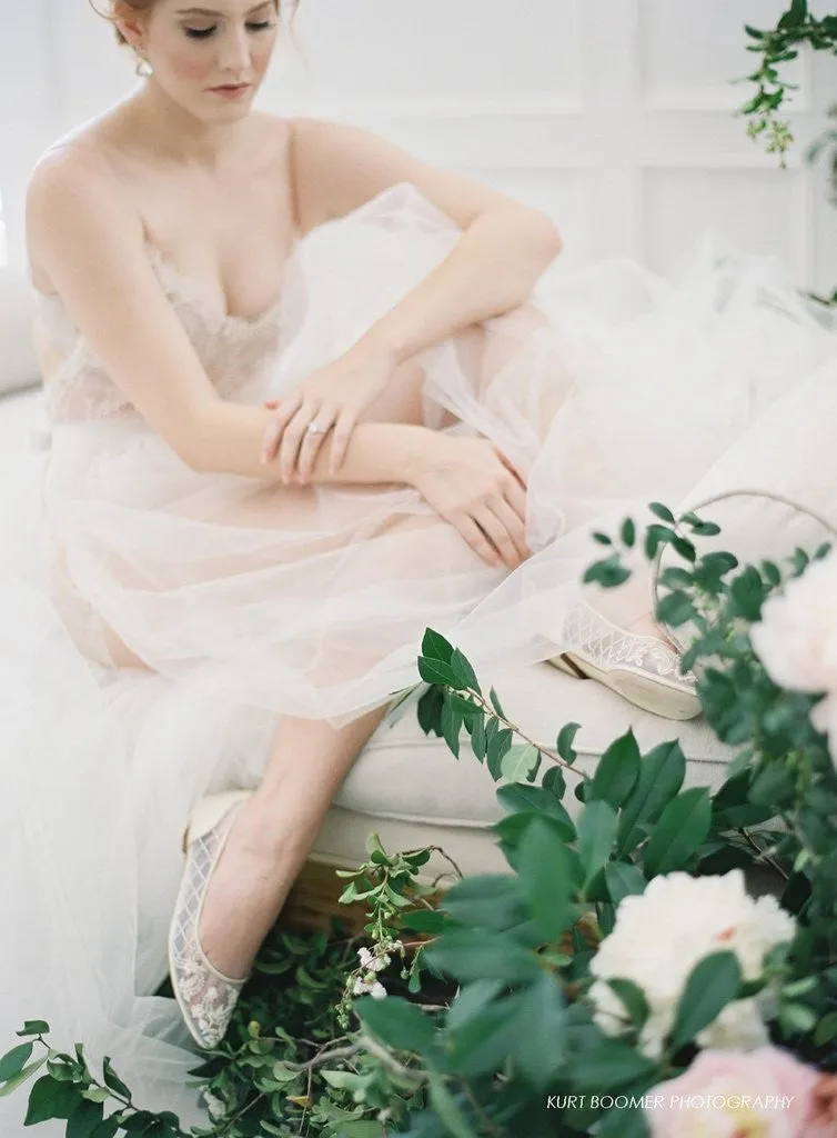 Allegra Vintage Inspired Bridal Flats - SOLD OUT