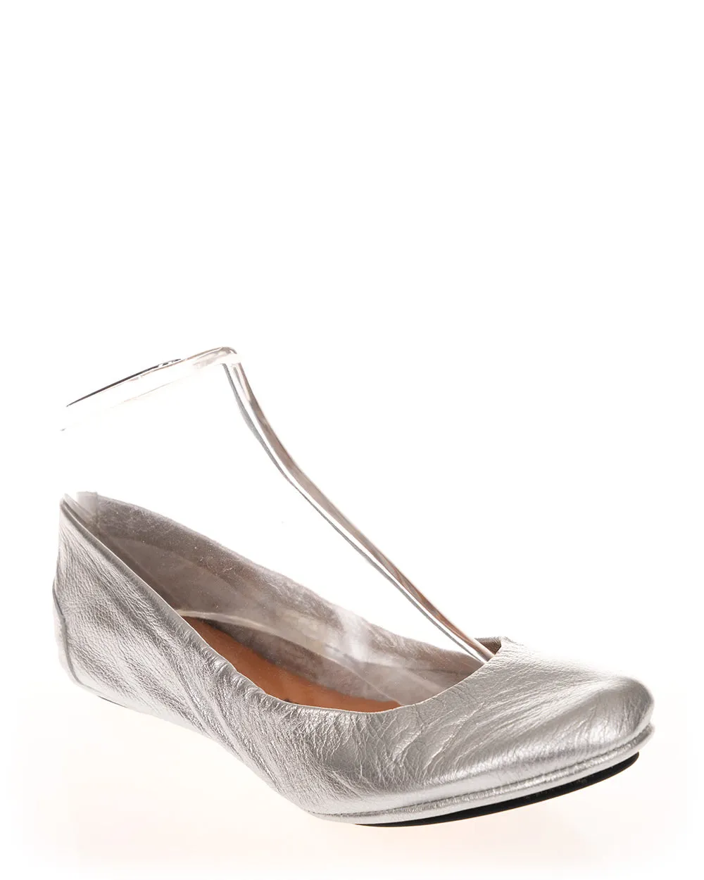 Andacco 1350 Silver Metalic Soft Leather Ballet