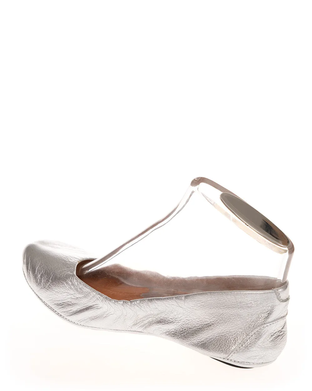 Andacco 1350 Silver Metalic Soft Leather Ballet