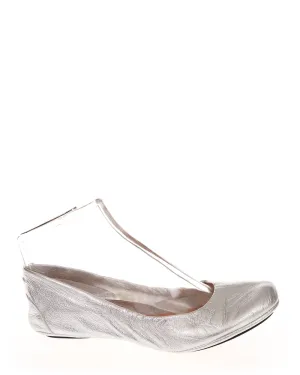 Andacco 1350 Silver Metalic Soft Leather Ballet