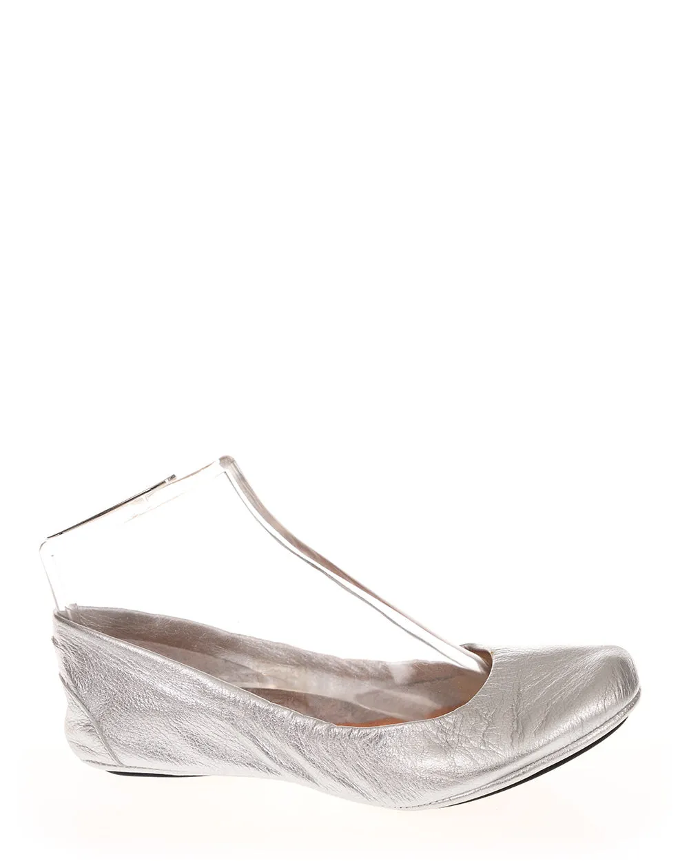 Andacco 1350 Silver Metalic Soft Leather Ballet