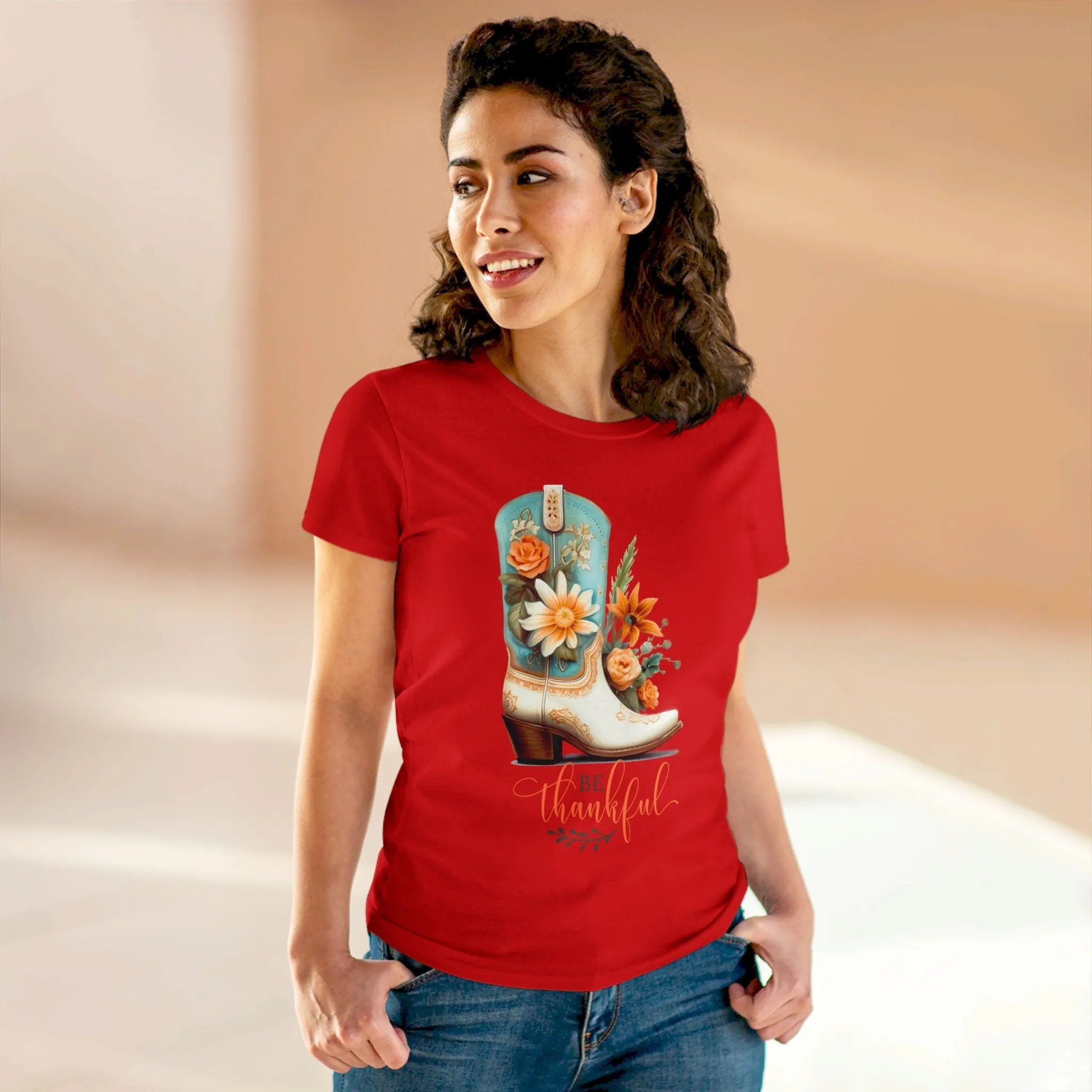 Be Thankful Women's Midweight Cotton Tee