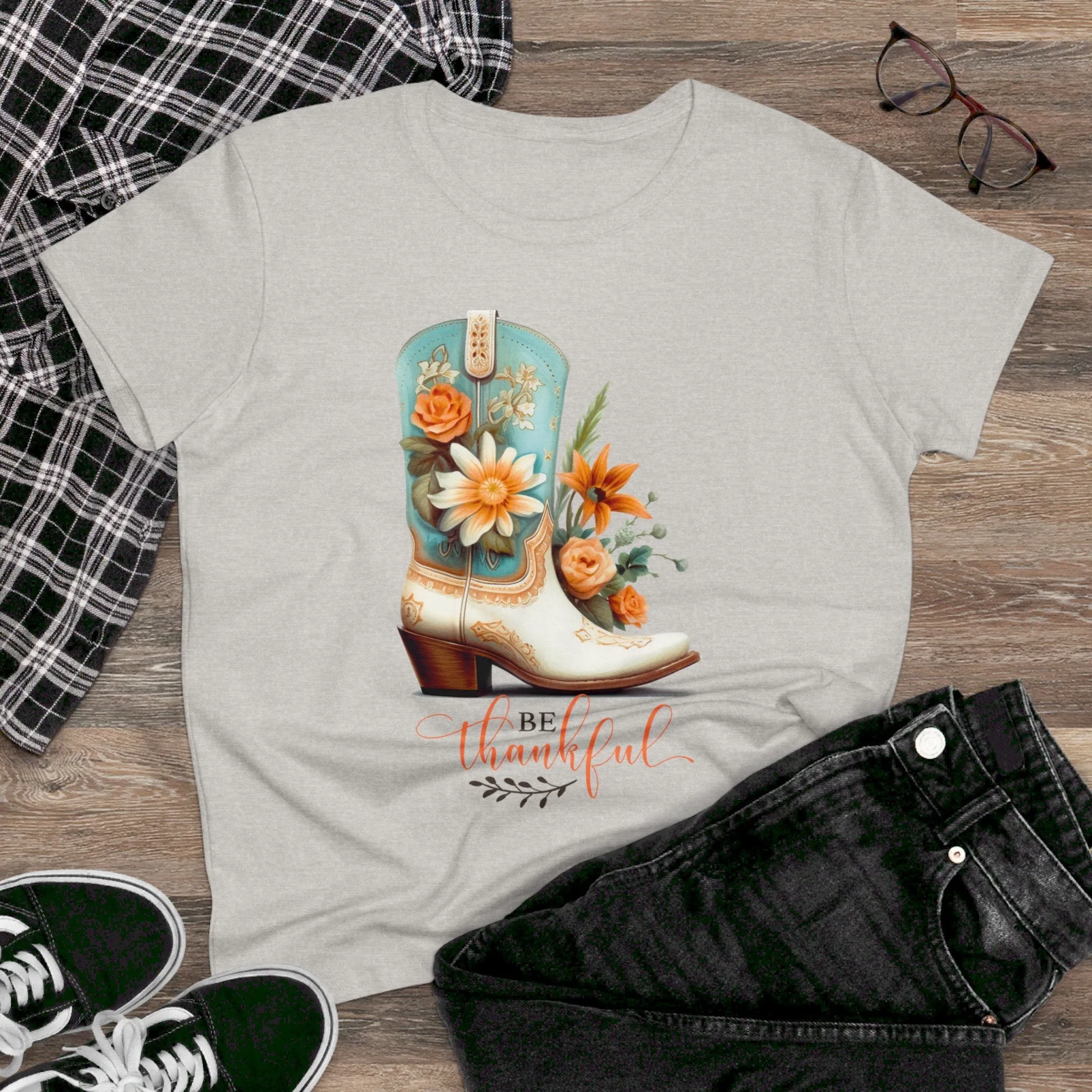 Be Thankful Women's Midweight Cotton Tee