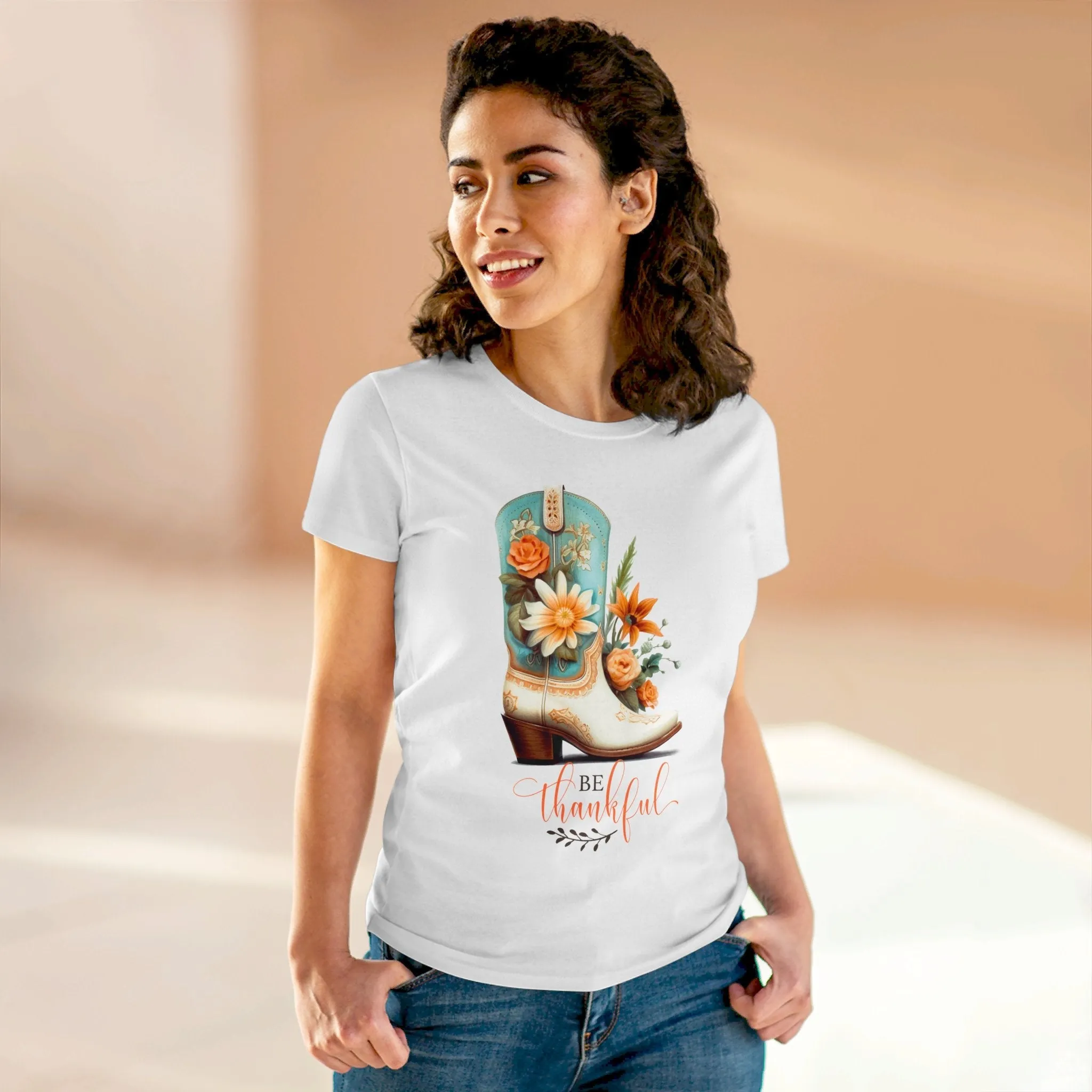 Be Thankful Women's Midweight Cotton Tee
