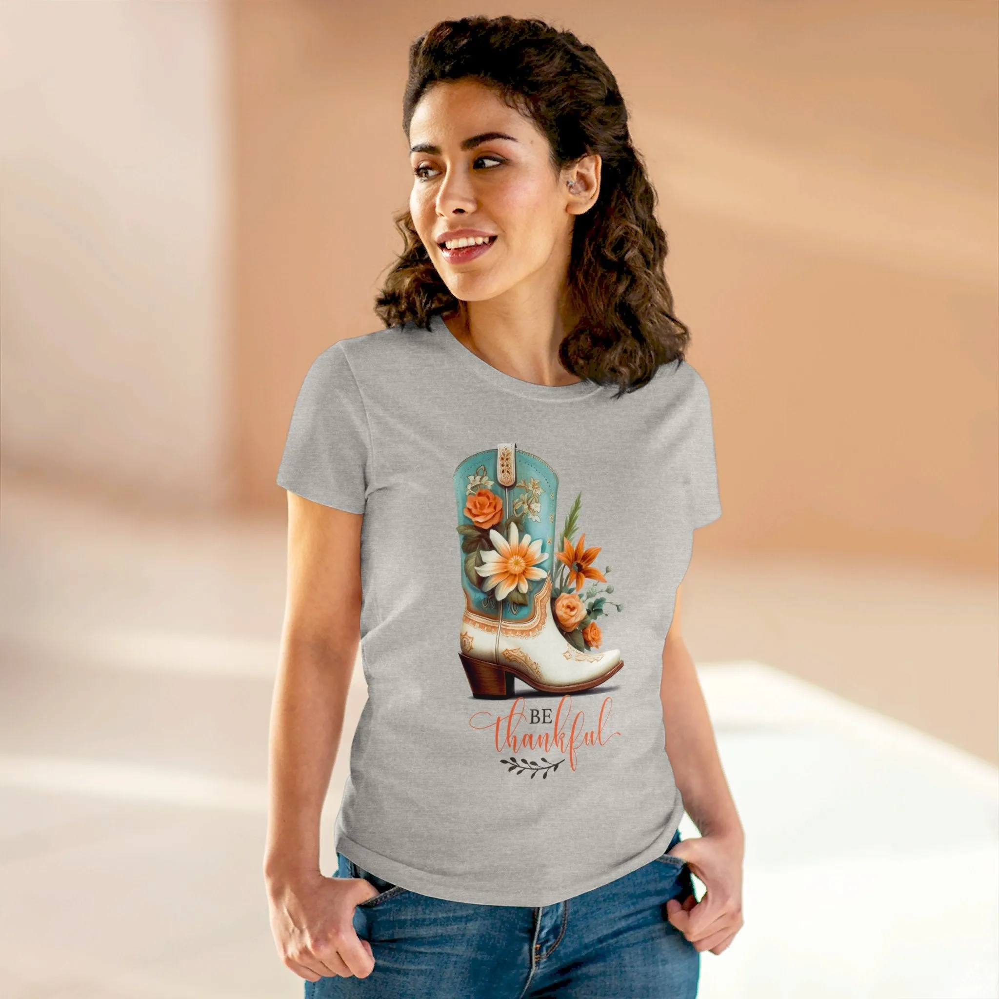 Be Thankful Women's Midweight Cotton Tee