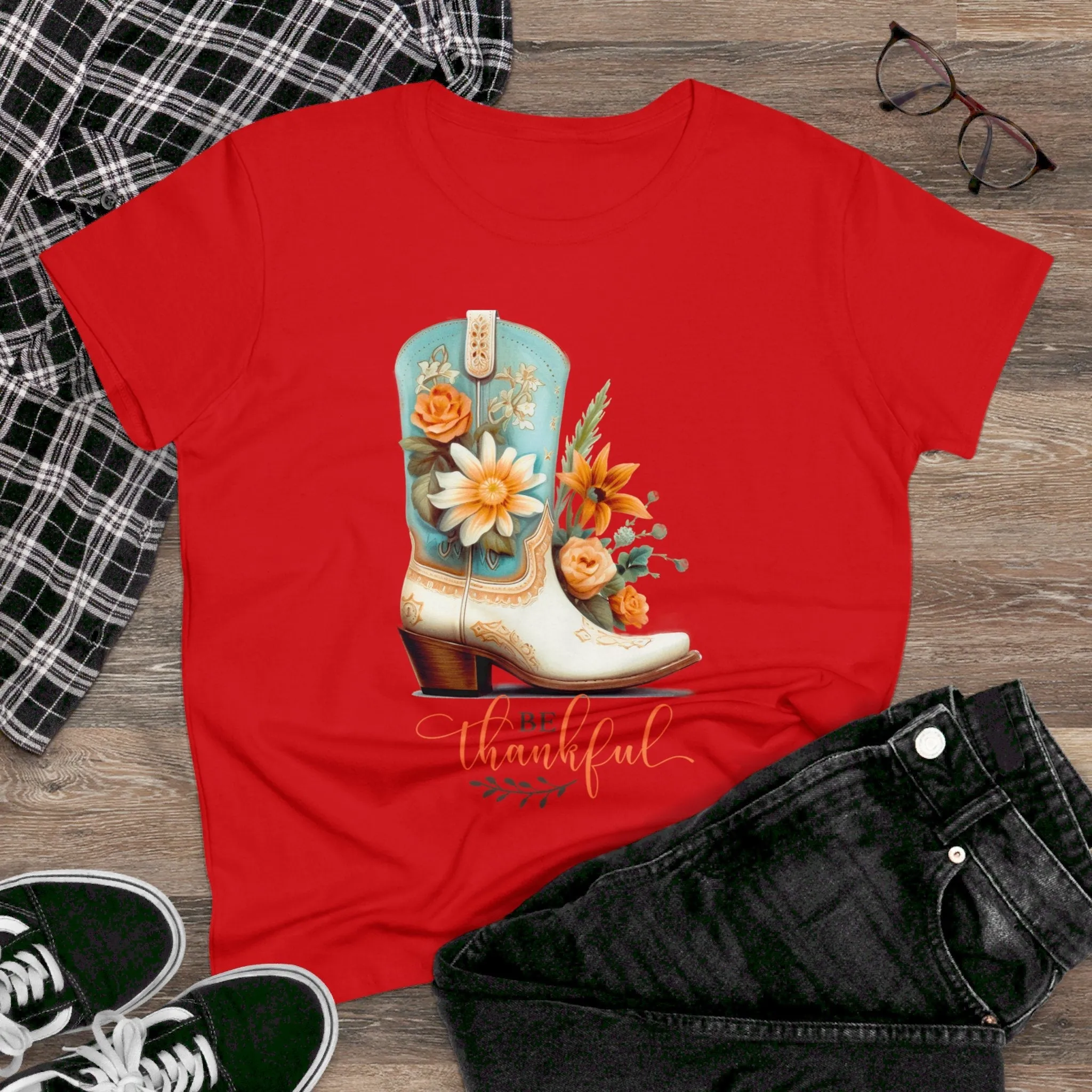 Be Thankful Women's Midweight Cotton Tee