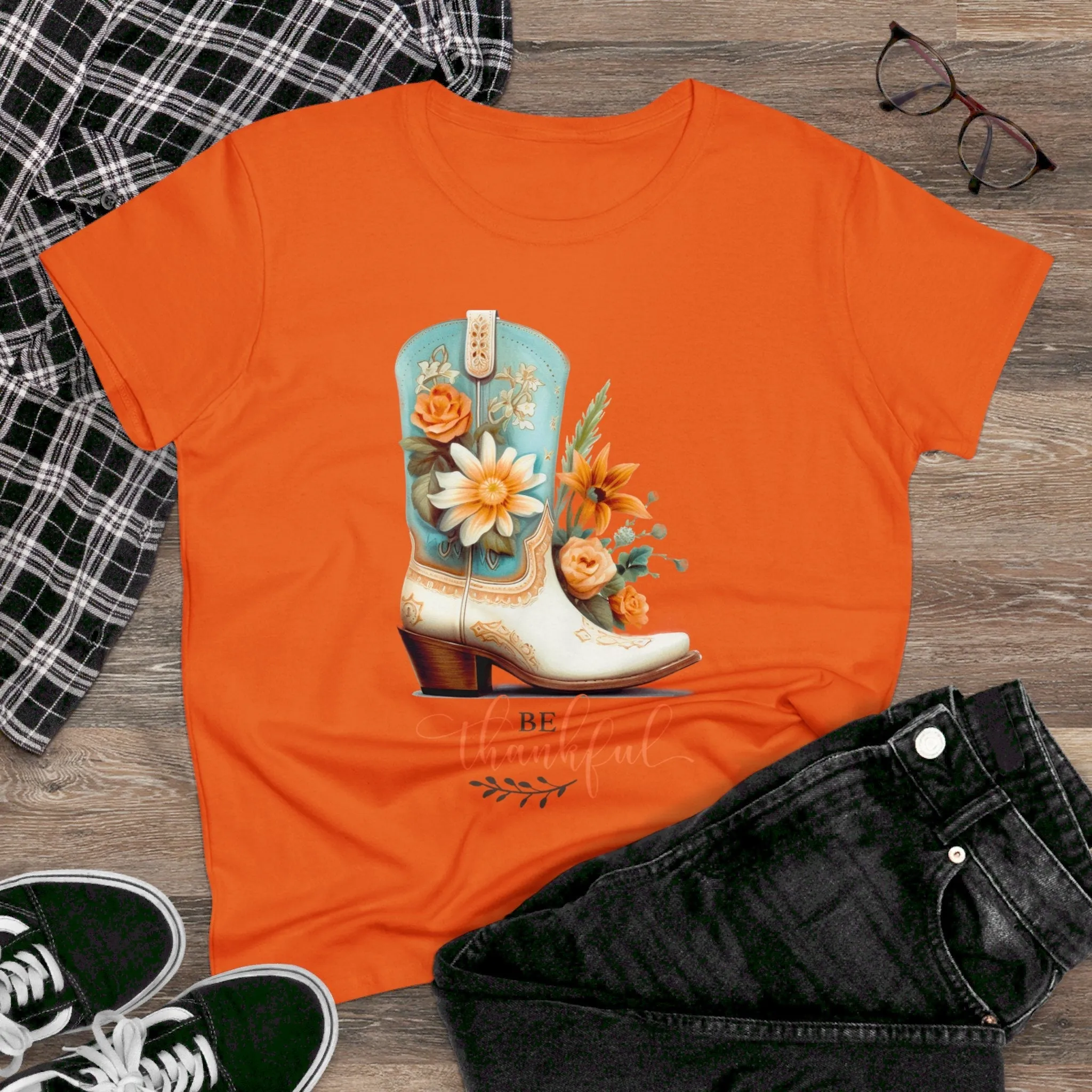Be Thankful Women's Midweight Cotton Tee