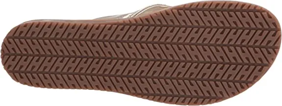 Bella Vita Made in Italy Women's Thong Sandal Flat, Champagne Italian Leather, 9