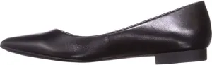 Bella Vita Womens Vivien Leather Pointed Toe Ballet Flats, Black, Size 8.0