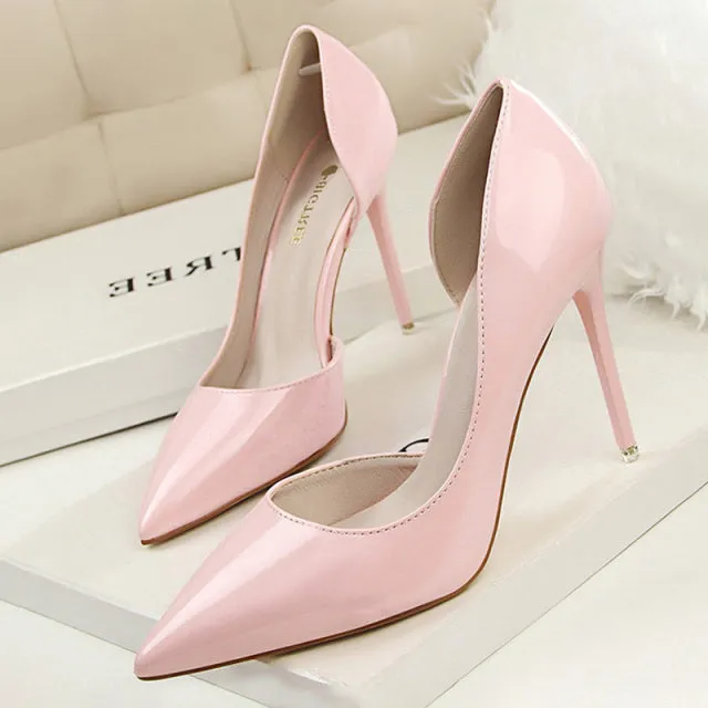 BIGTREE Patent Leather Pump Stilettos