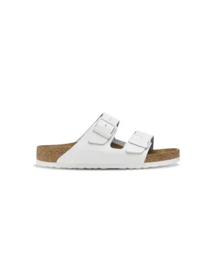 Birkenstock Arizona Leather White White Buckle Sandals