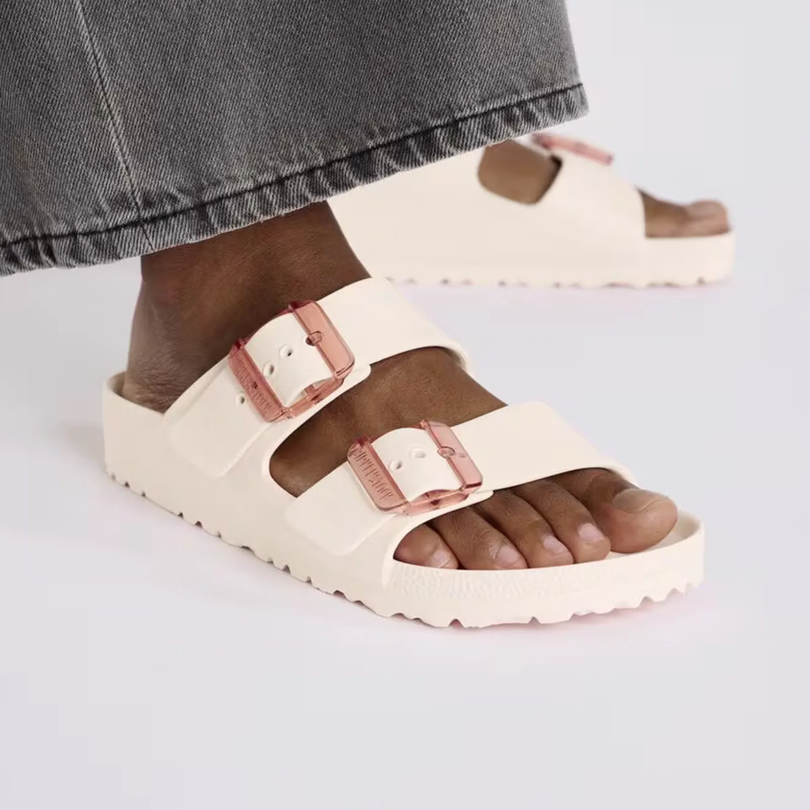 Birkenstock Arizona Stealth Buckle EVA Slide Sandal (Women) - Light Rose