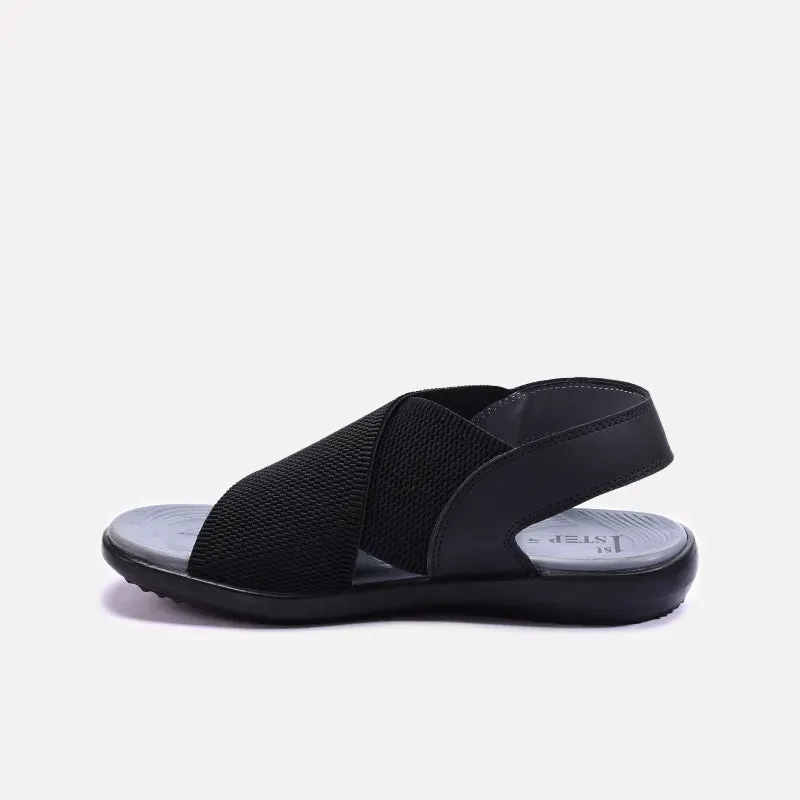 Black Casual Sandals For Men 0141064