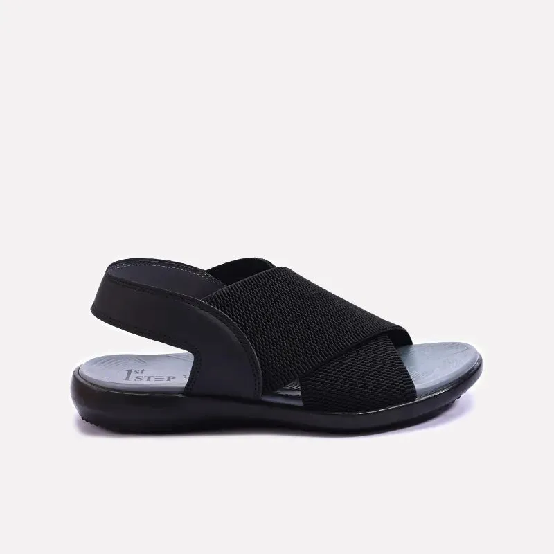 Black Casual Sandals For Men 0141064