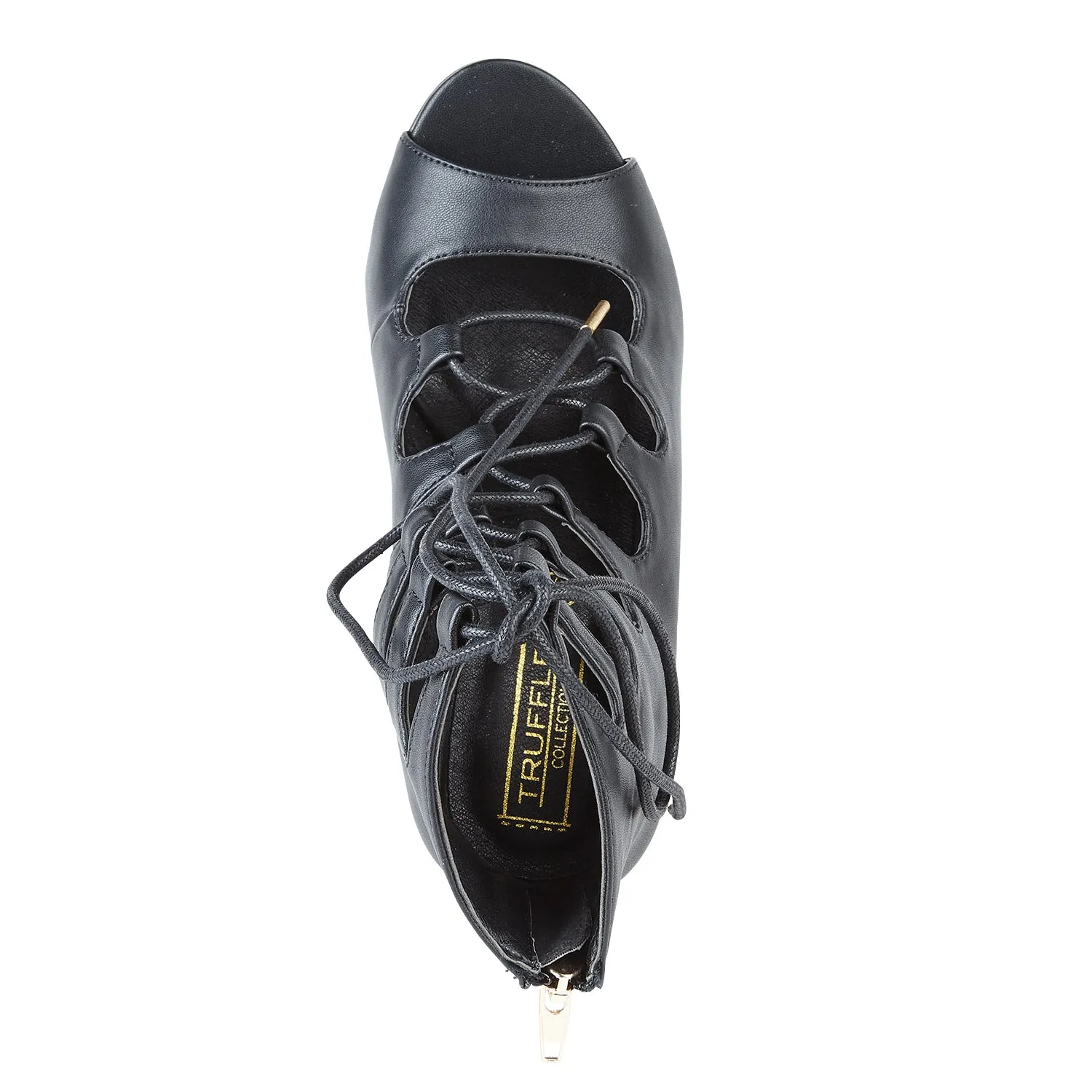 Black Pu Flat Shoes