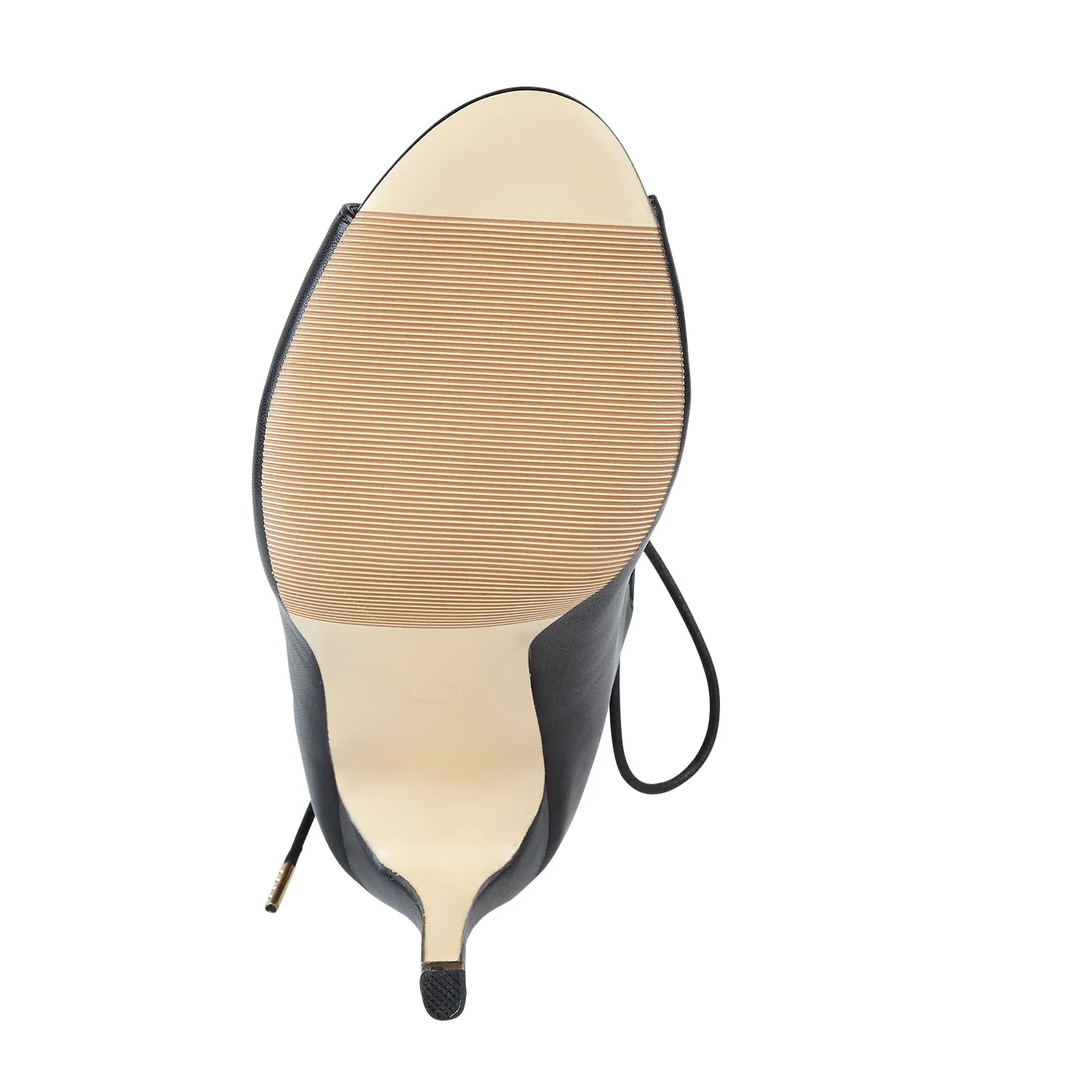 Black Pu Flat Shoes