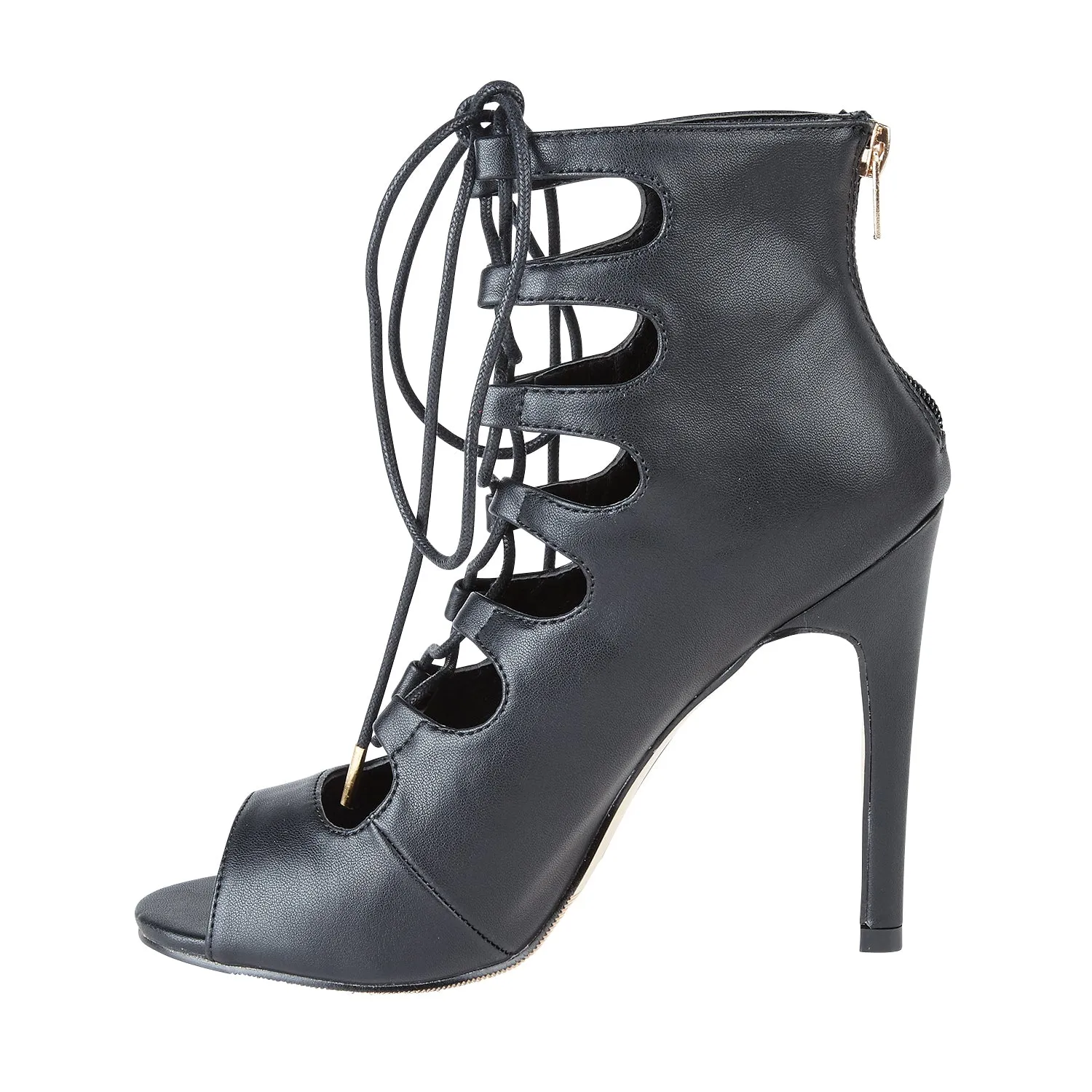 Black Pu Flat Shoes