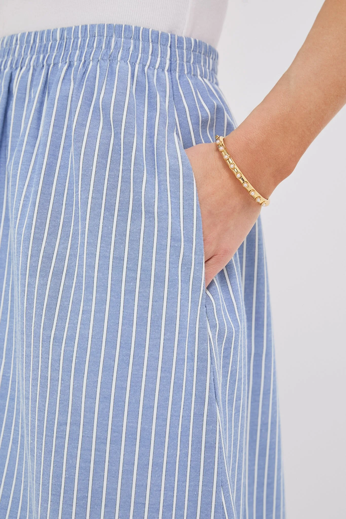 Blue Stripe Athena Skirt