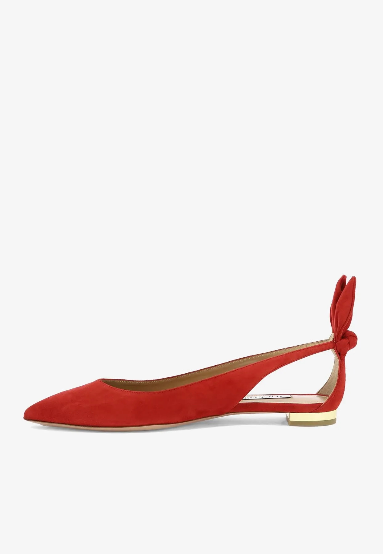 Bow Tie Suede Ballet Flats
