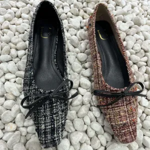 Bowtie Sqaure-Toe Pumps