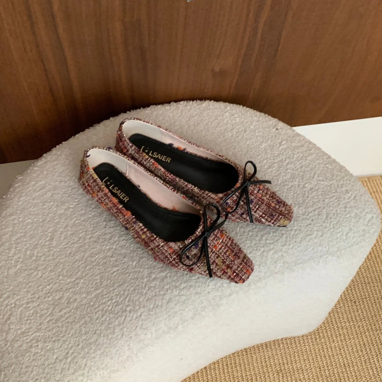 Bowtie Sqaure-Toe Pumps