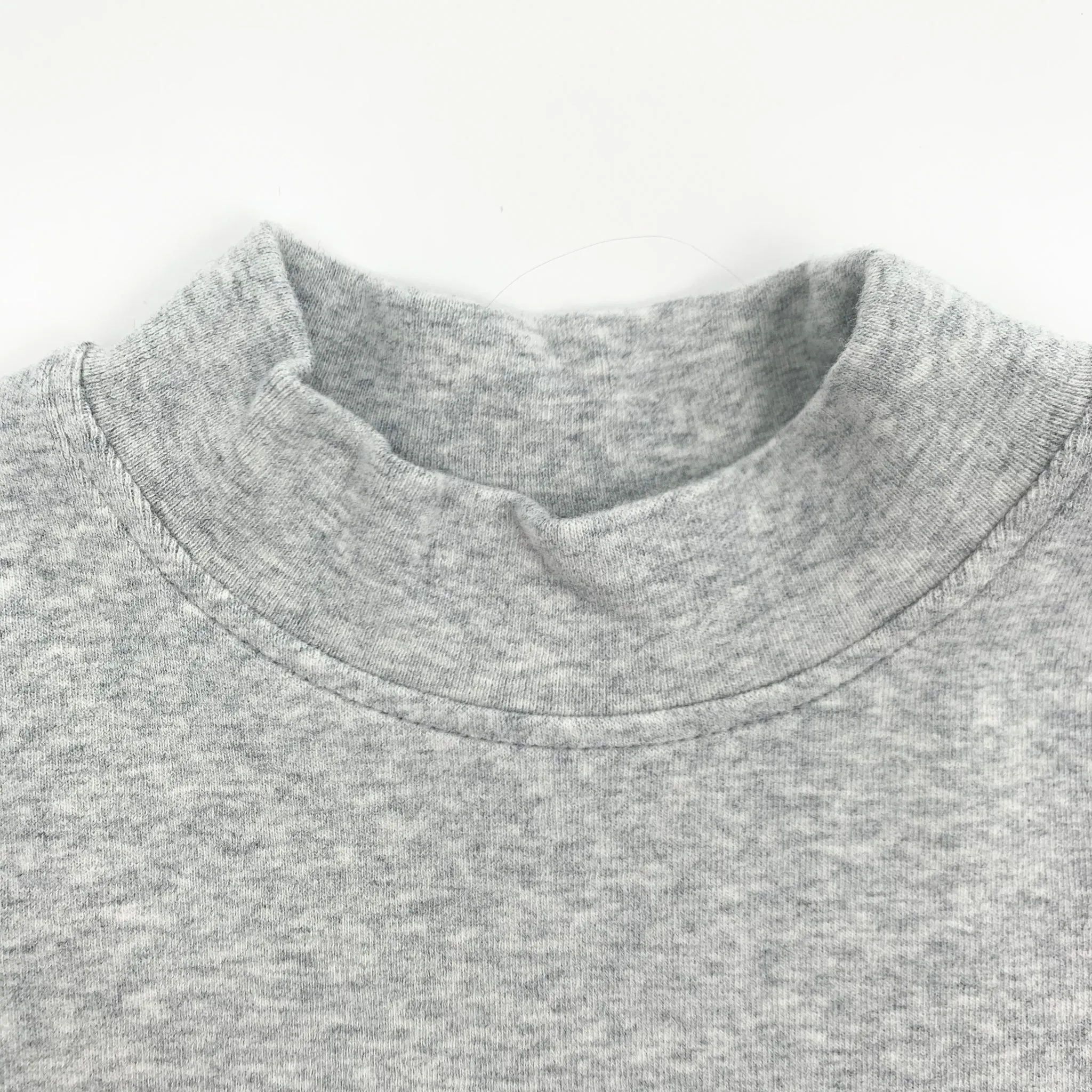 Boys Longline High Neck Sweater - Grey Marl