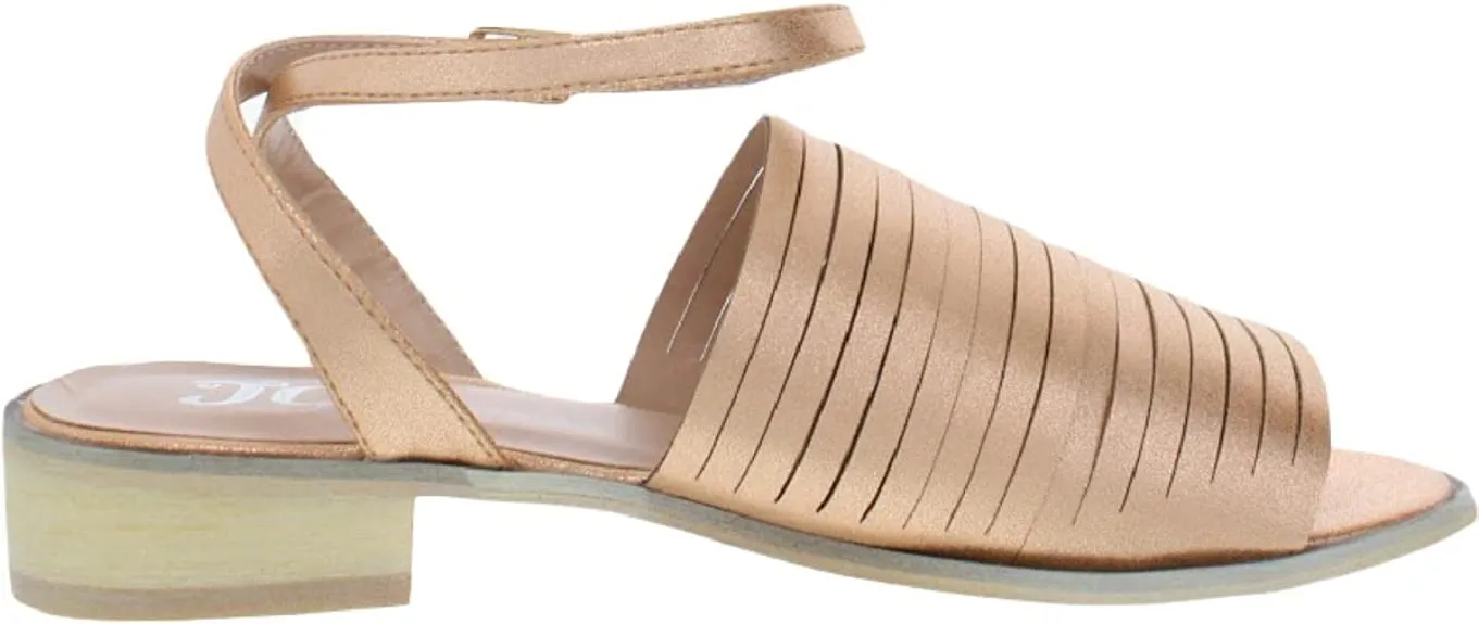 Brinley Co. Womens Flat Sandals Rose Gold, 7 Regular US