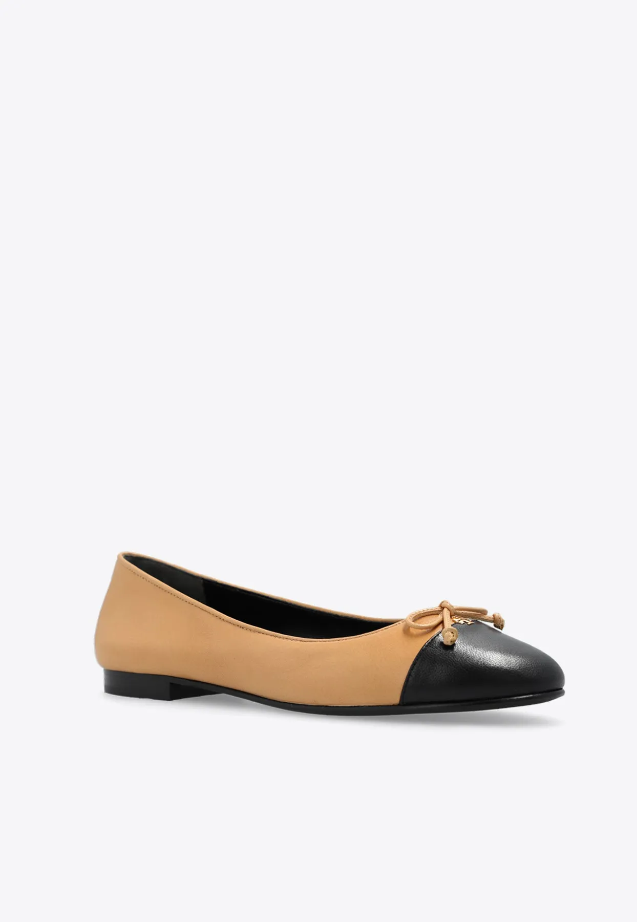 Cap-Toe Leather Ballet Flats