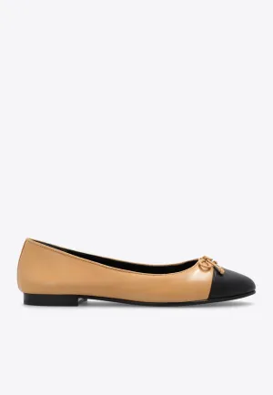 Cap-Toe Leather Ballet Flats