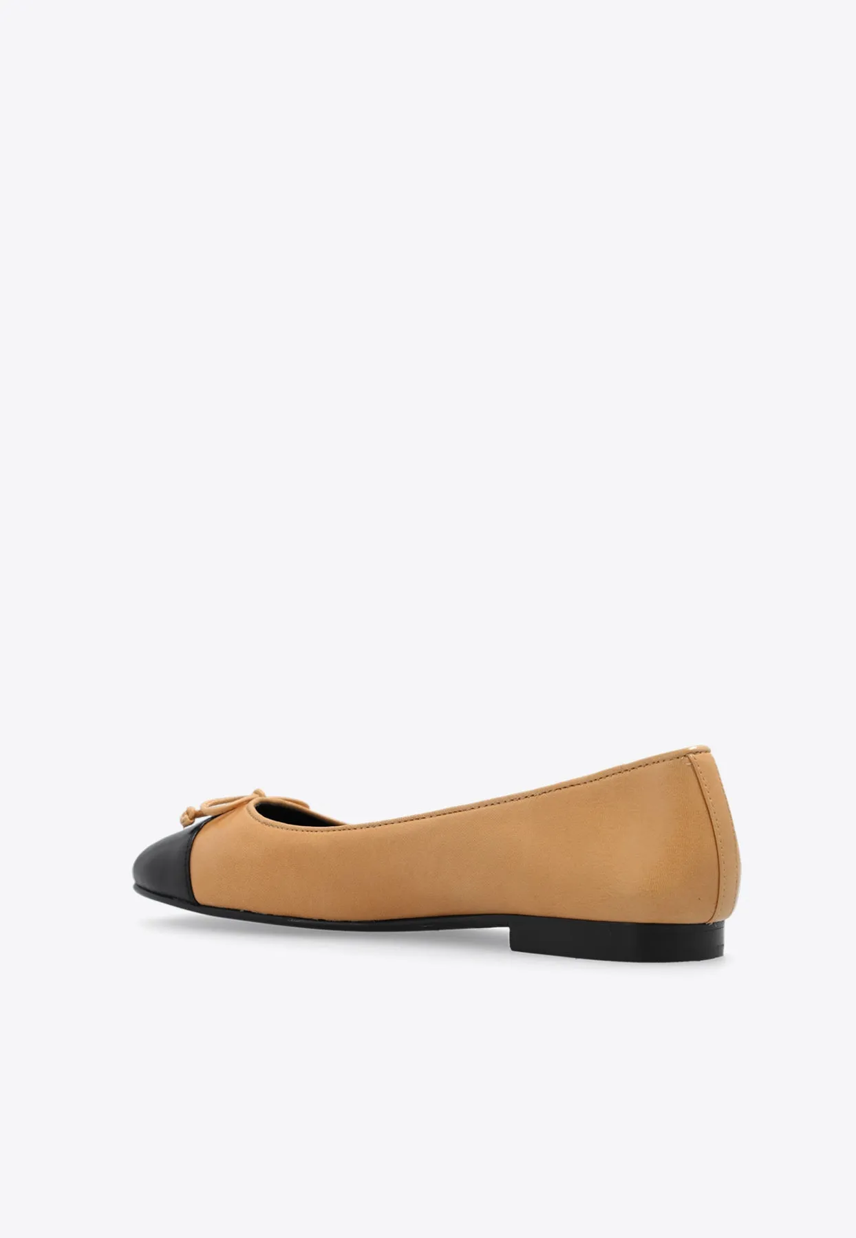 Cap-Toe Leather Ballet Flats