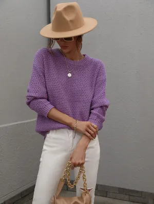 Caught Knit Top - Purple