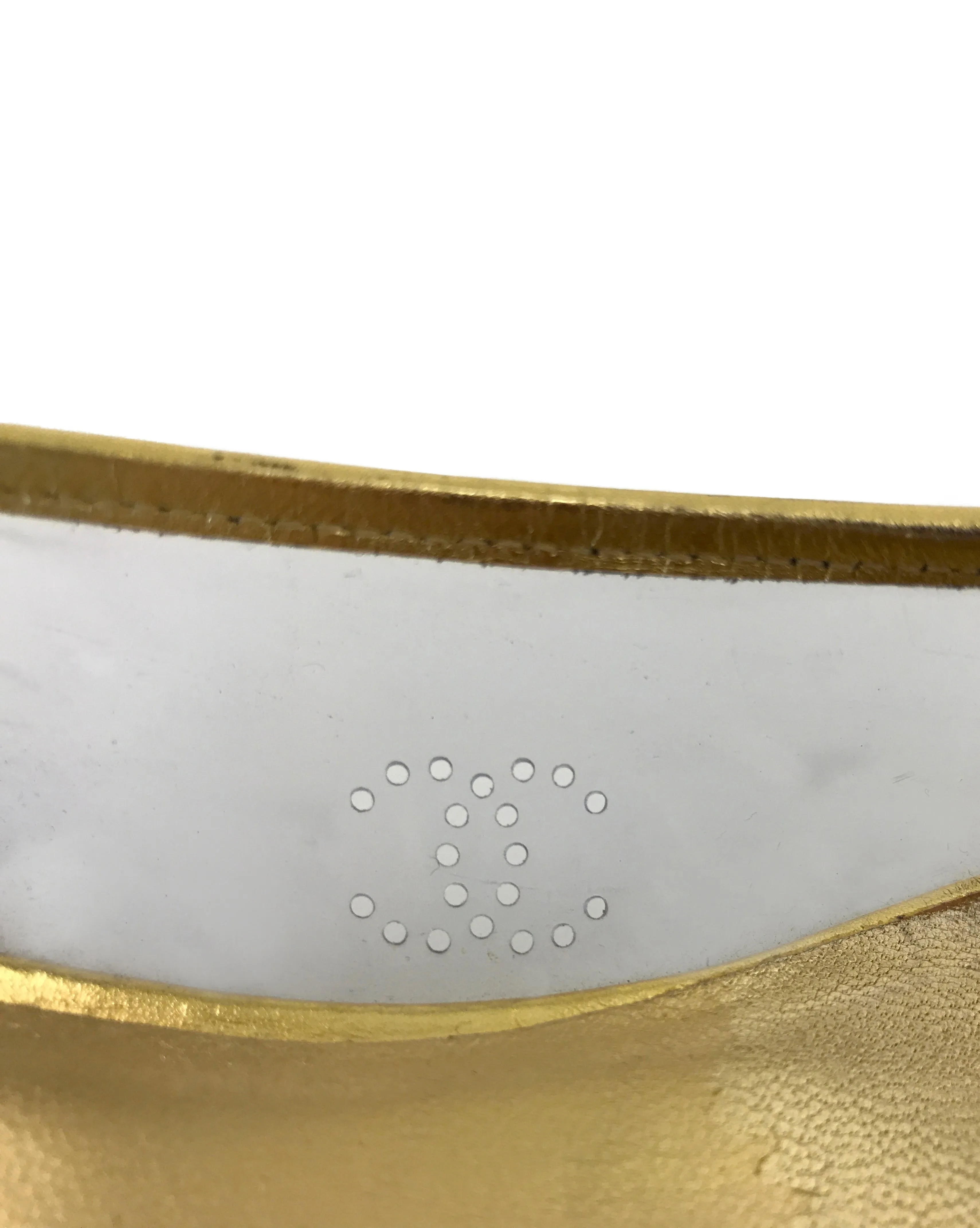 Chanel Gold Perspex Ballet Flats