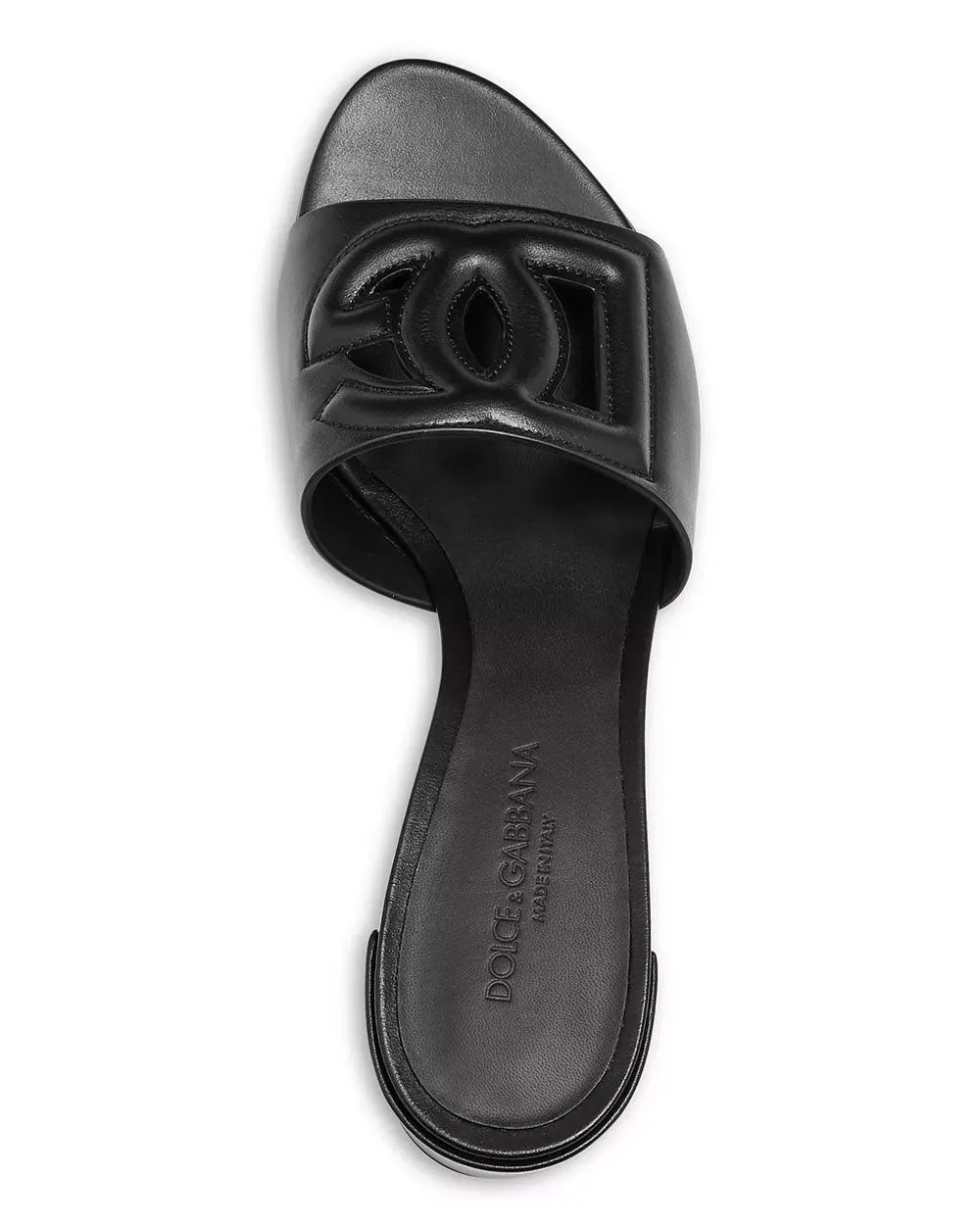 Ciabatta Tacco Low Heel Sandal in Nero