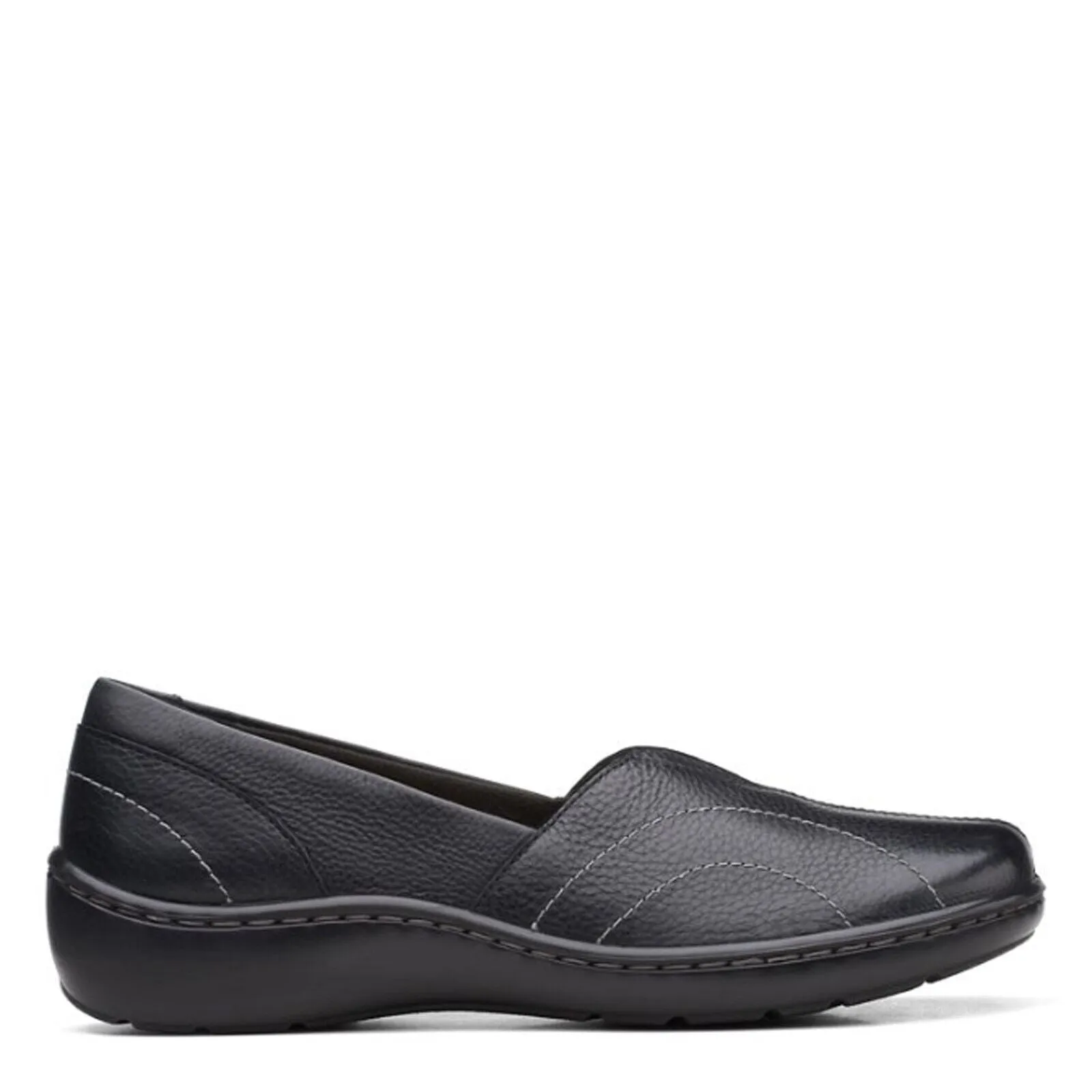 Clarks Women's Cora Meadow Black Leather 26167553