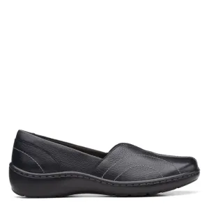 Clarks Women's Cora Meadow Black Leather 26167553