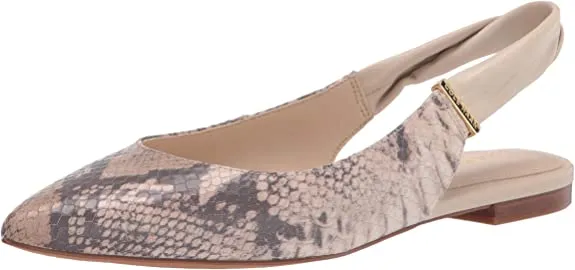 Cole Haan womens Eden Skimmer Ballet Flat, Python Printed Leather Cement Leather, 5.5 US