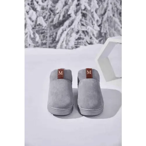 Cozy Letter M Slippers