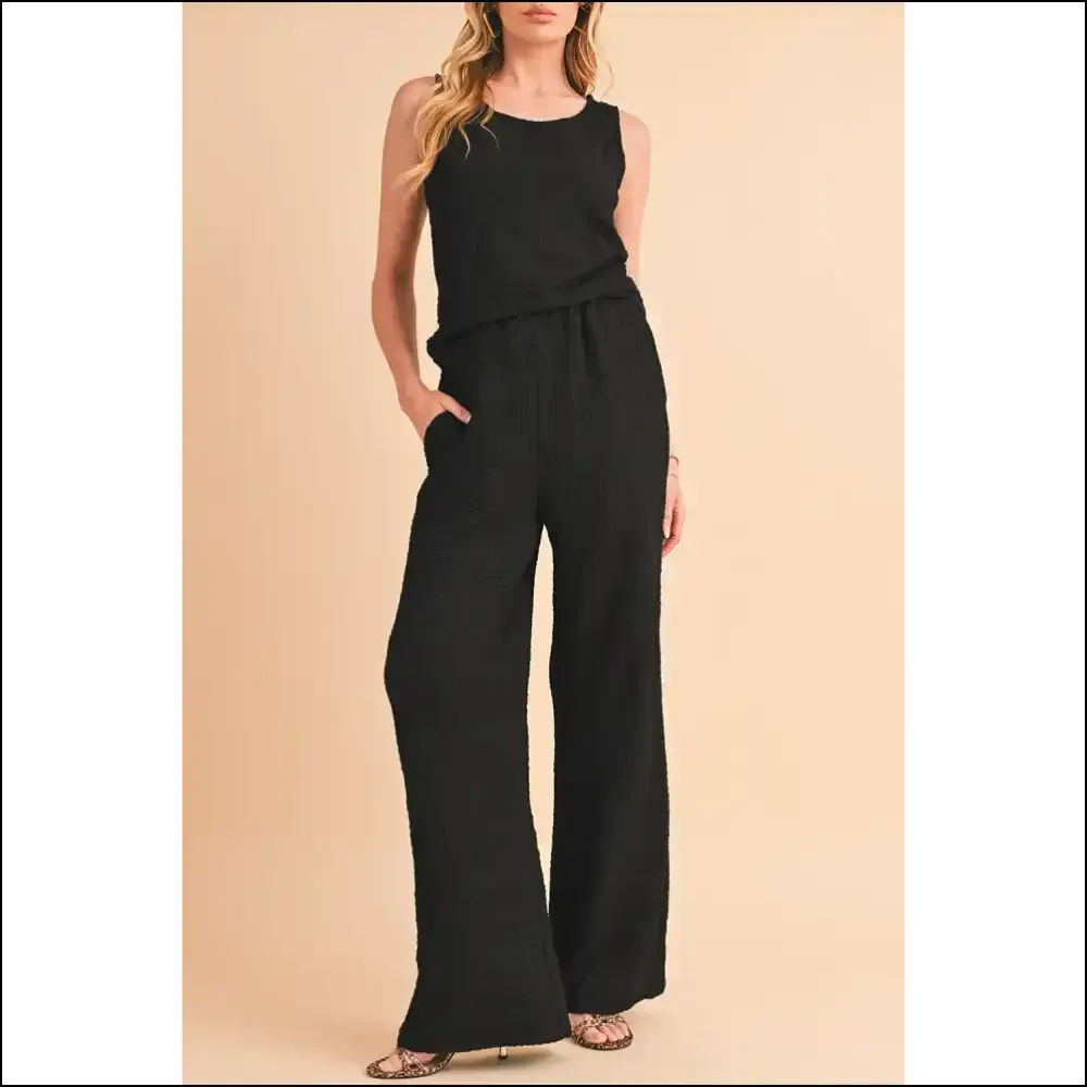 Crinkled u Neck: Needful Things' Pants Set for  Boss Babes 😈 Wide Leg Pants Power!